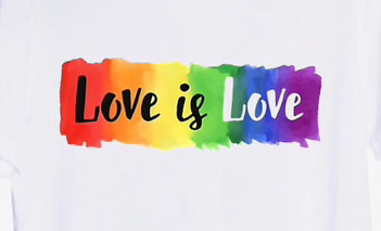 T-shirt manches courtes blanc - Love is Love