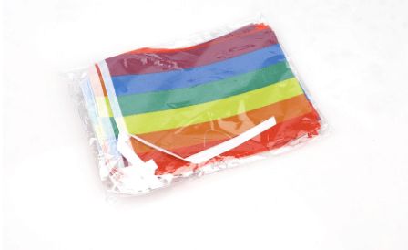 Garland with rainbow flags