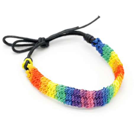 Geknüpftes Regenbogenarmband