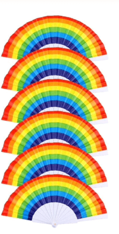Rainbow fans Horizontal rainbow stripes