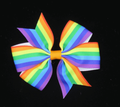 Bömische Regenbogenschleife Mit Clip Ca 10cm Breit