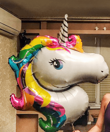 Large unicorn balloon 110 x 82cm