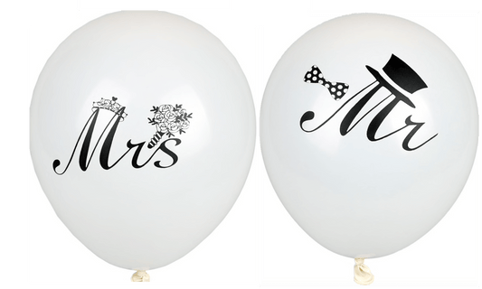 Ballon décoration mariage Mme ou Monsieur