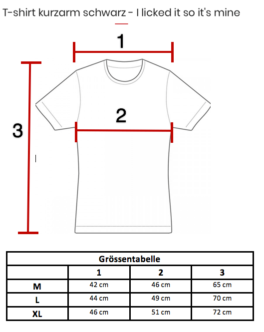 T Shirt Manches Courtes Noir Je l'ai léché donc c'est à moi