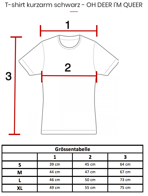 T-shirt manches courtes noir Oh Deer I'm Queer