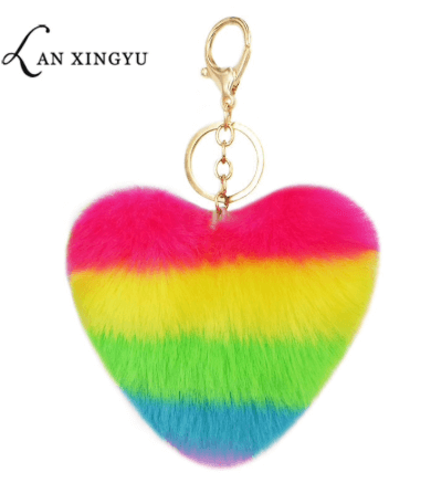 Schlüssel Und Taschenhänger Regenbogenherz