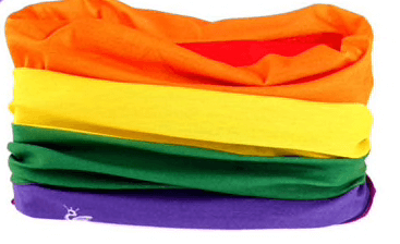 Praktischer Tunnelschal In Regenbogenfarben