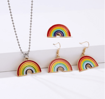 Vintage rainbow jewelry available in 4 different combinations