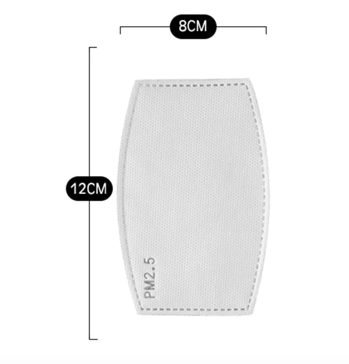 Filterpads Für Mundmaske Schwarz Mit Regenbogenherz Und Regenbogen (Rechteckige Filterpads)