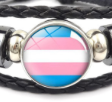 Bracelet En Cuir Avec Bouton Amovible Transgenre