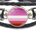 Bracelet En Cuir Avec Bouton Amovible Lesbienne