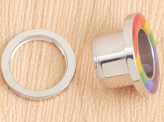 Cooler Regenbogen Plug Variante Kreis Dunkel