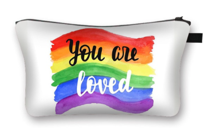 Trousse de maquillage pratique en blanc avec l'inscription You Are Loved