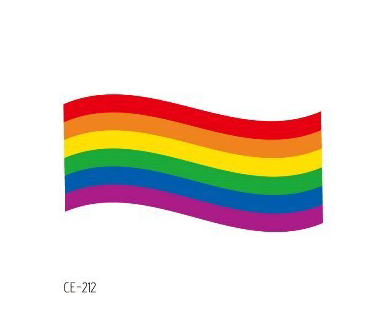 Coole temporäre Tattoos In drei verschiedenen Regenbogen Sujets