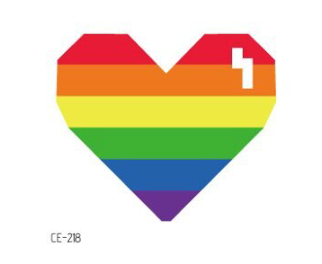 Coole temporäre Tattoos In drei verschiedenen Regenbogen Sujets