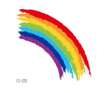 Coole temporäre Tattoos In drei verschiedenen Regenbogen Sujets