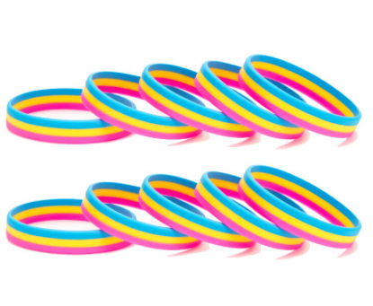 Bracelet pansexuel en silicone