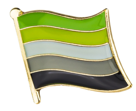 Pin's drapeau Aromantique