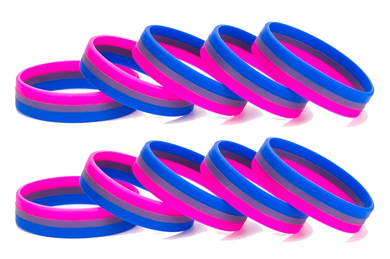 Bracelet bisexuel en silicone