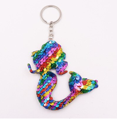 Funkelnde Pailletten Meerjungfrau Ideal Als Schlüssel Und Taschenanhänger