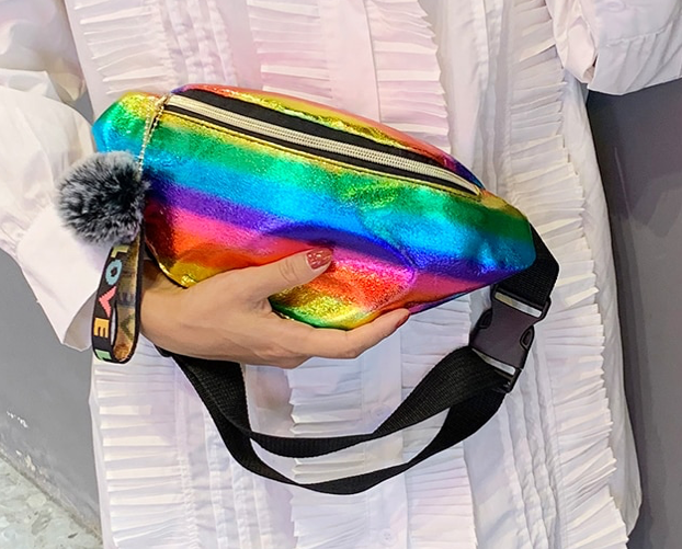 Sac banane cool au design arc-en-ciel