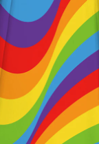 Summer dress in rainbow design