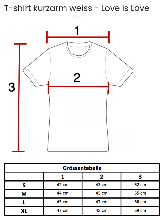 T-shirt manches courtes blanc - Love is Love