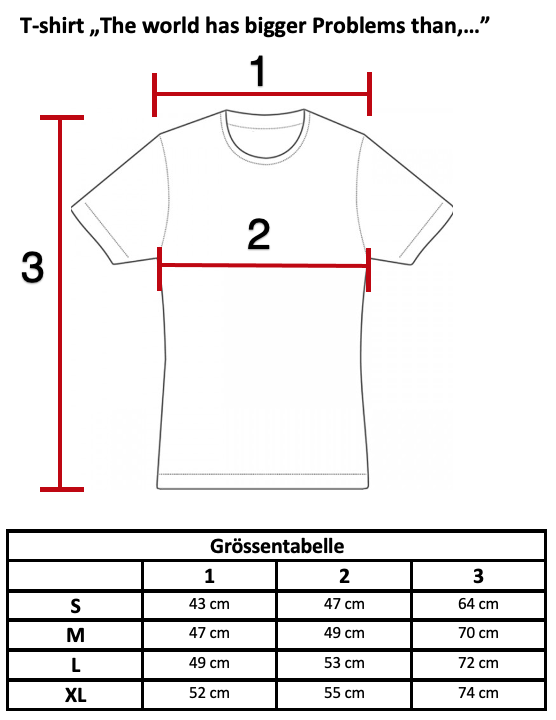 T-shirt manches courtes blanc - Le monde a de plus gros problèmes que…