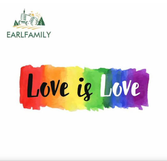 Autocollant voiture "L'amour c'est l'amour"