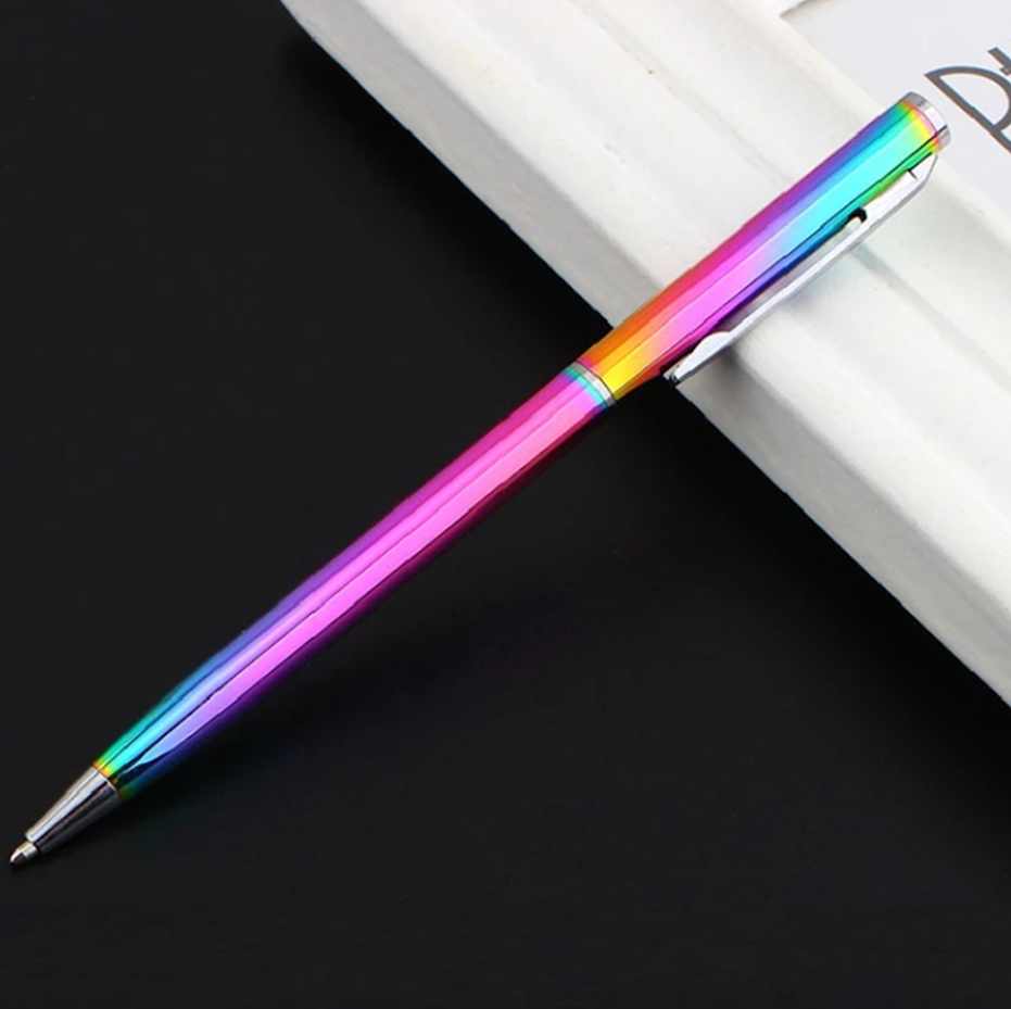 Kugelschreiber metallic - Regenbogen