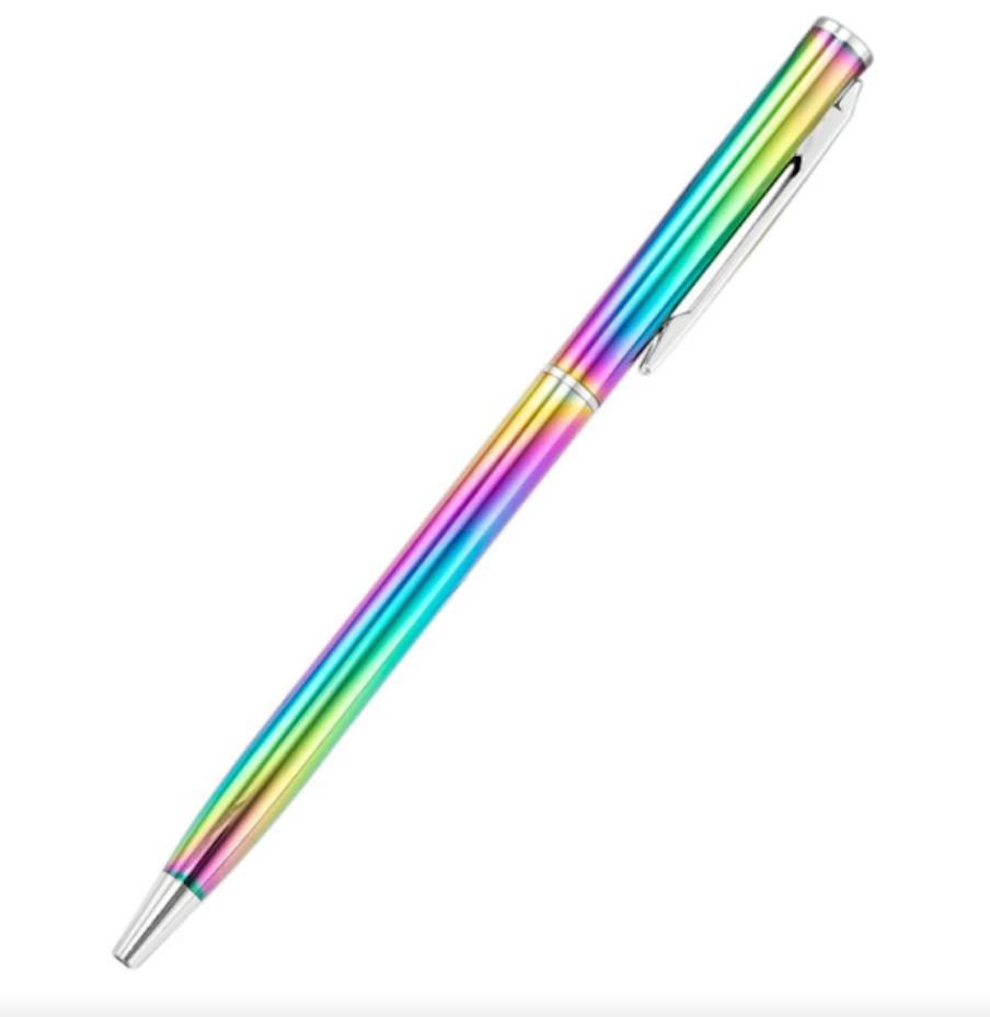 Kugelschreiber metallic - Regenbogen