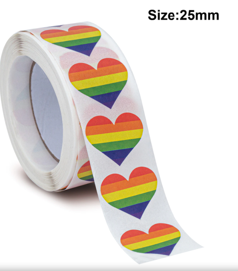 Sticker Heart Rainbow