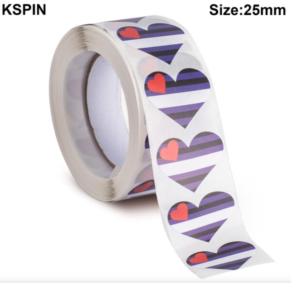 Sticker Heart Leather Pride