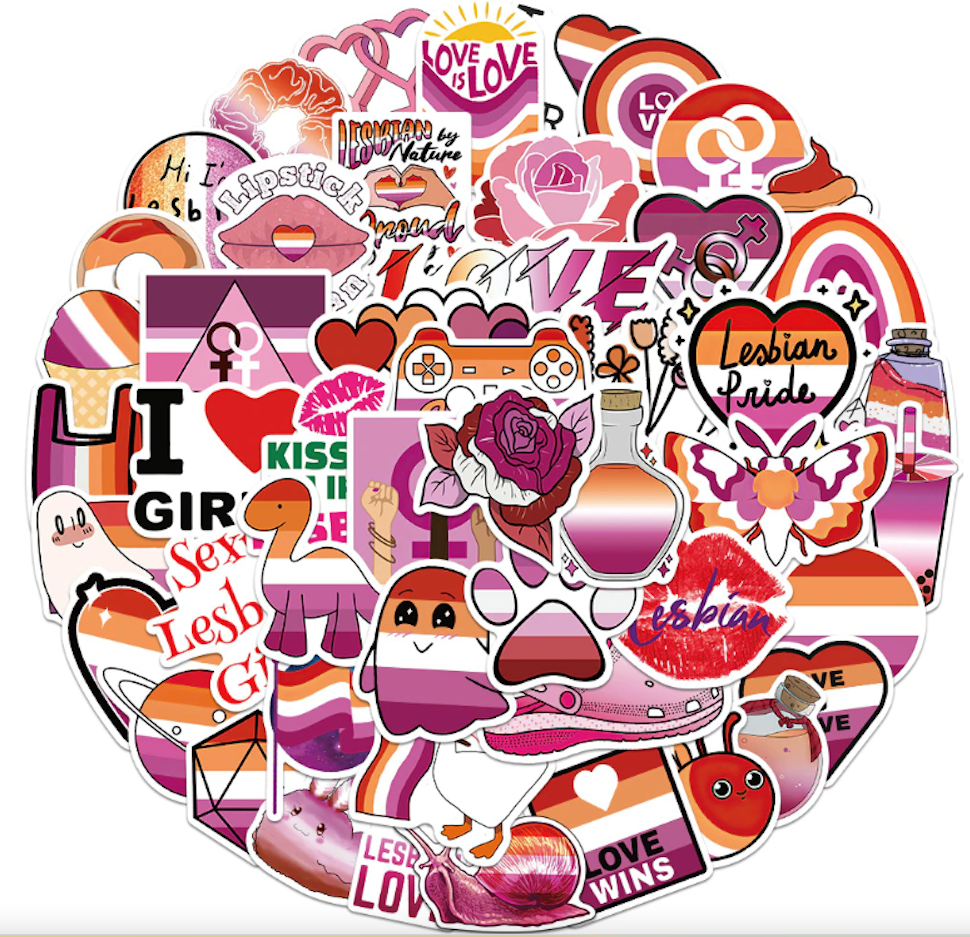 Funny and cool stickers "lesbian"