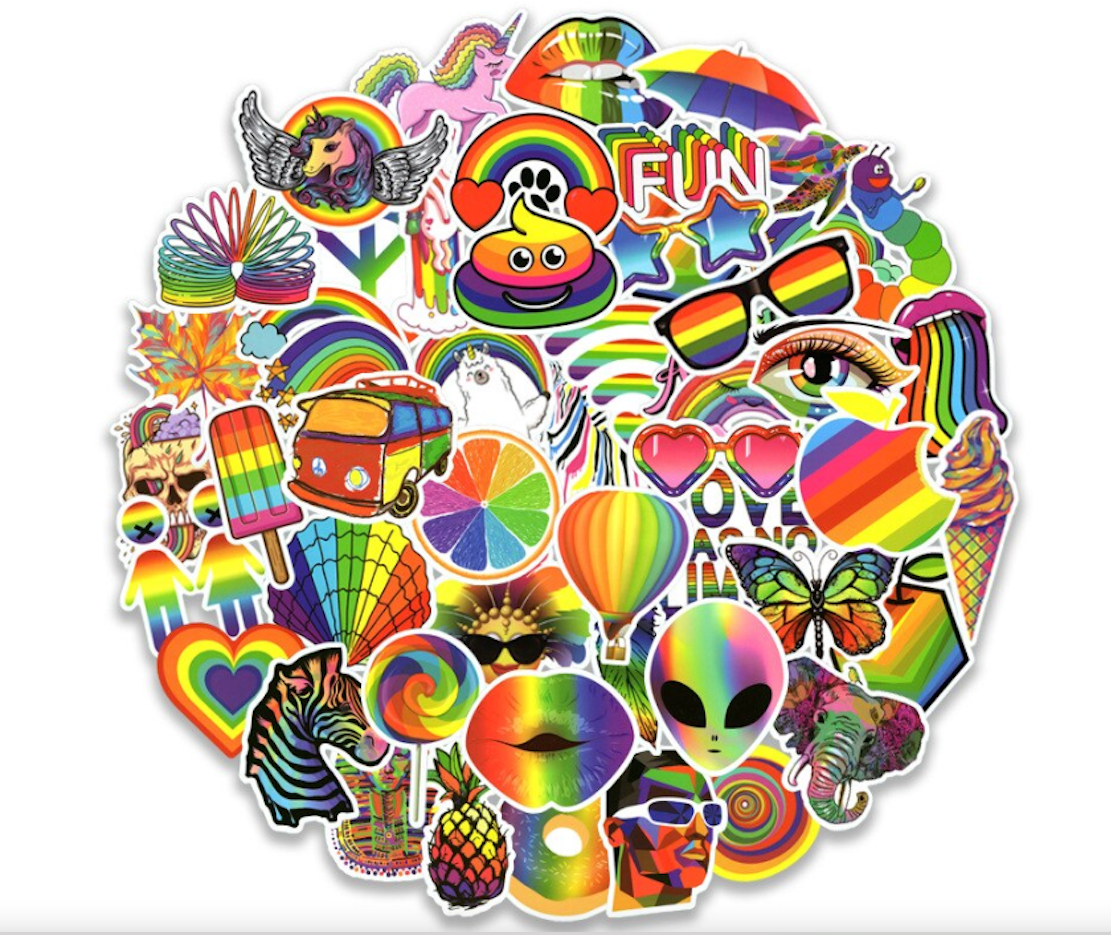 Lustige und Coole Regenbogenaufkleber Version 2 ;)