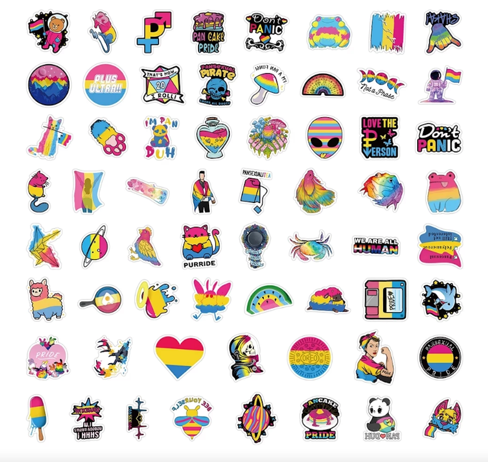 Autocollants drôles et cool "pansexuels"