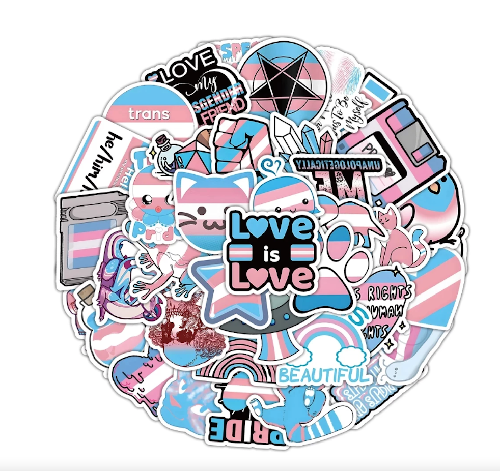 Lustige und Coole Aufkleber "trans"