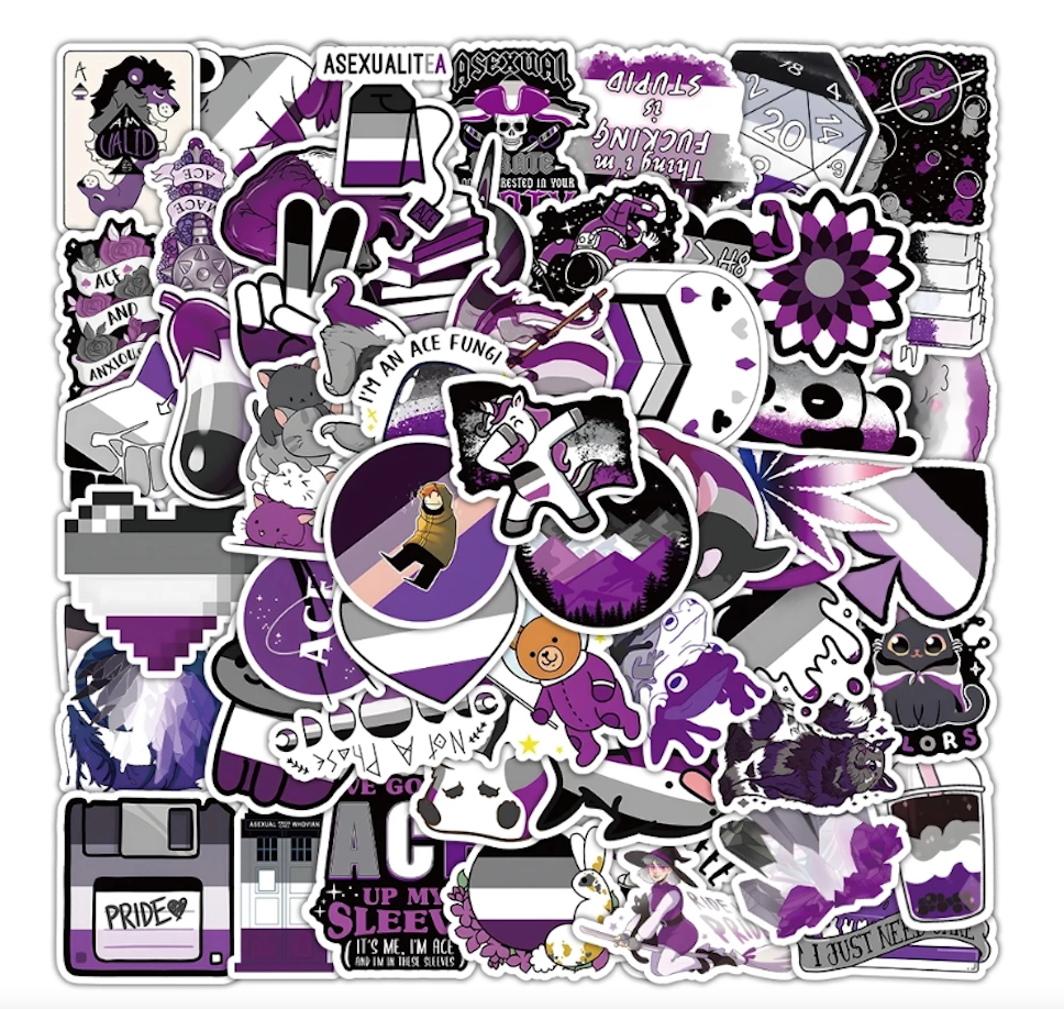 Lustige und Coole Aufkleber "asexuell"