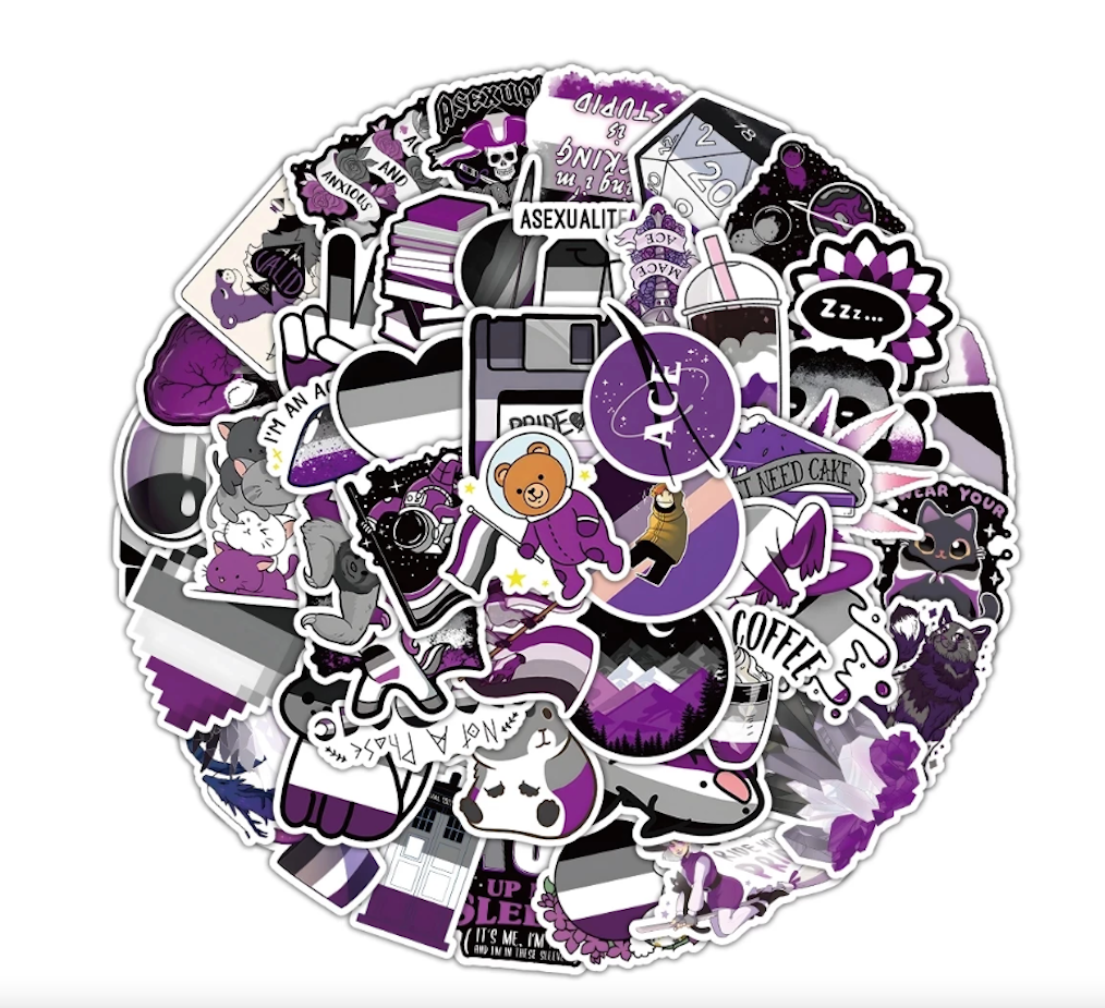 Funny and cool stickers "asexual"