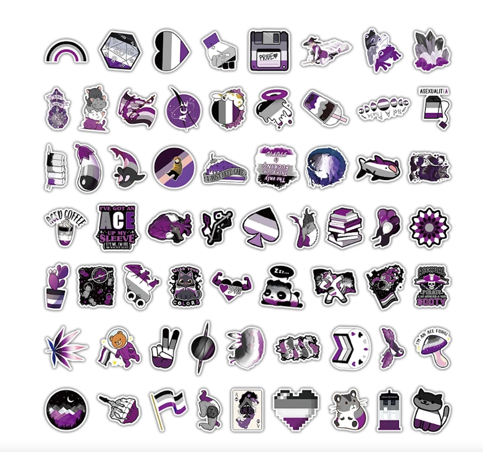 Lustige und Coole Aufkleber "asexuell"