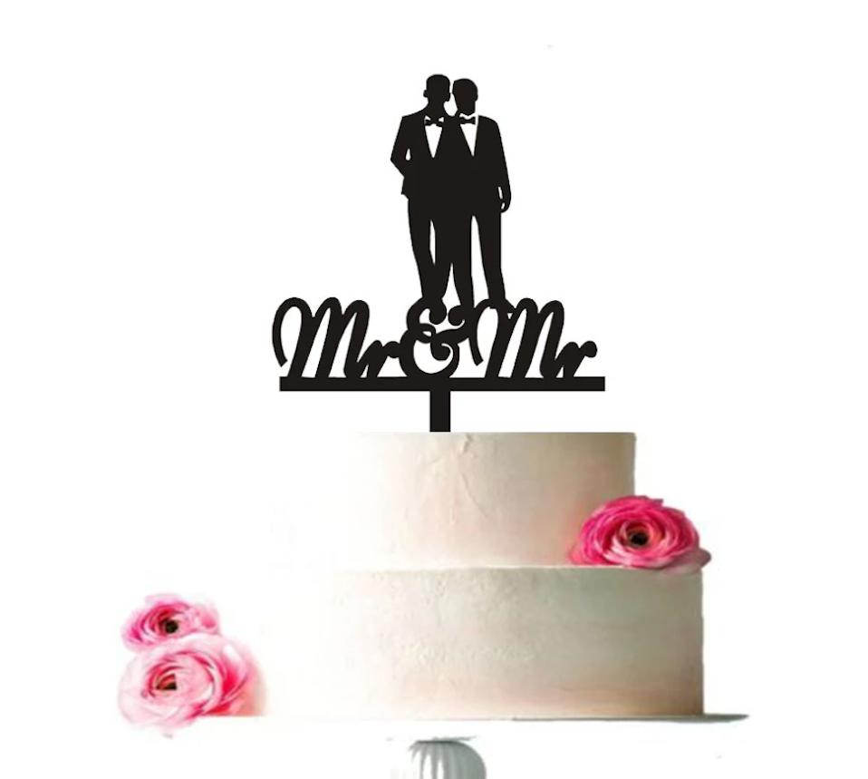 Gâteau figurine de mariage Mr et Mr