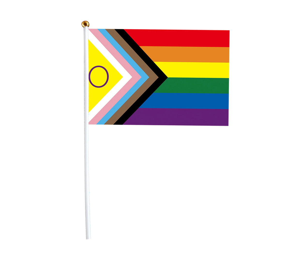 Hand flags New Progress incl. Inter* with handle (10 pieces)