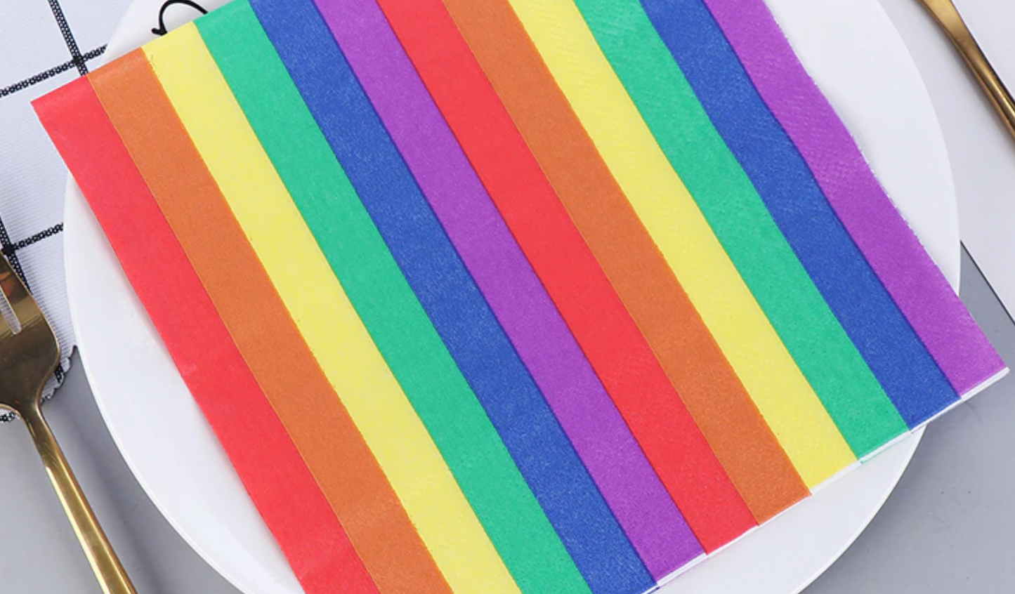 Servietten Regenbogen