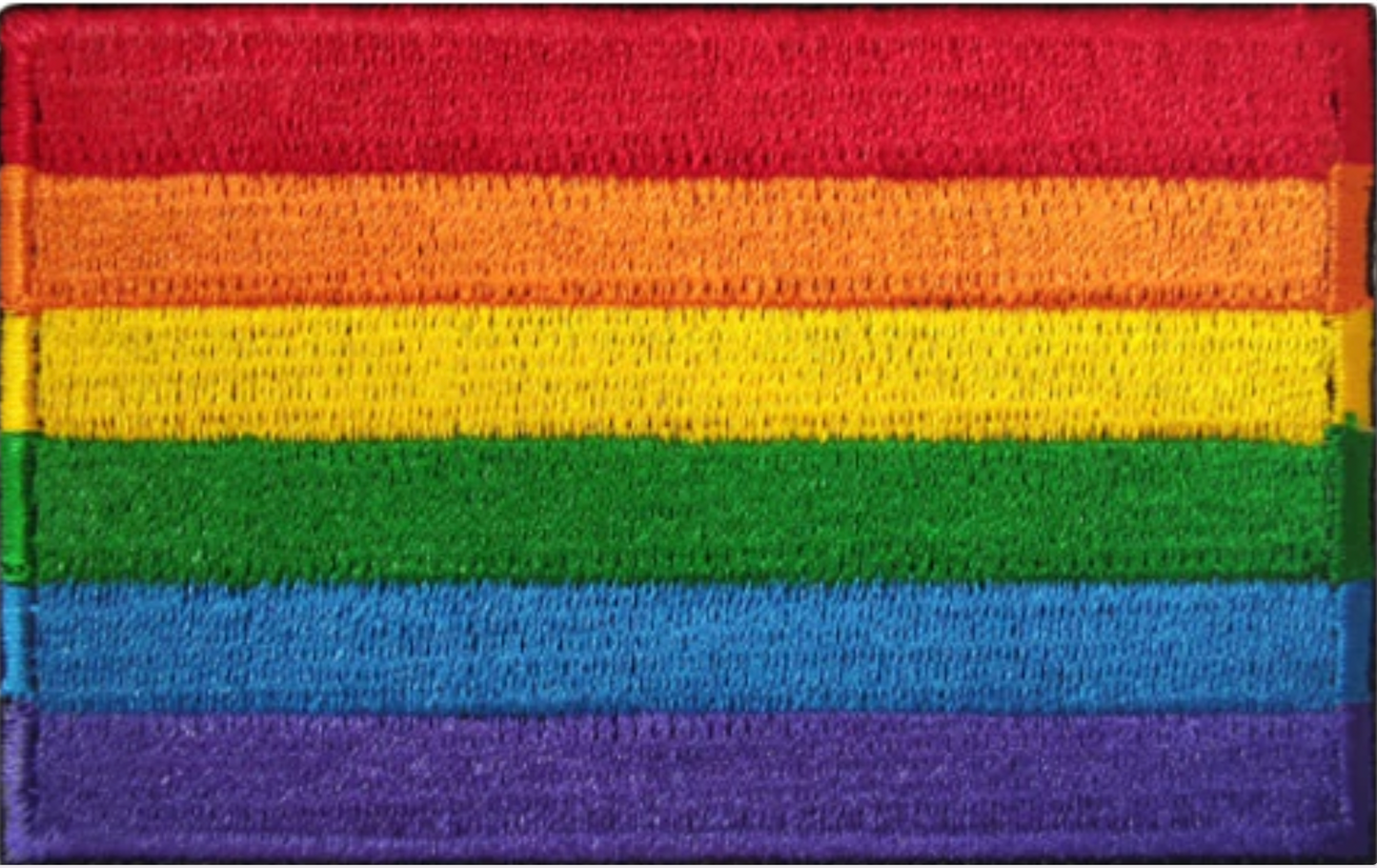 Klett Patch Regenbogen - Klettaufnäher gestickt