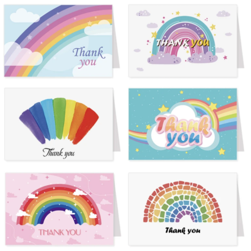 Greeting cards "Thank you" - set with 6 different cards