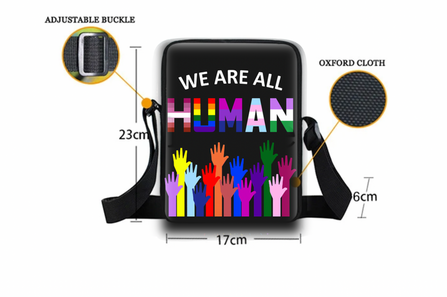 Sac à bandoulière pratique "HUMAN"