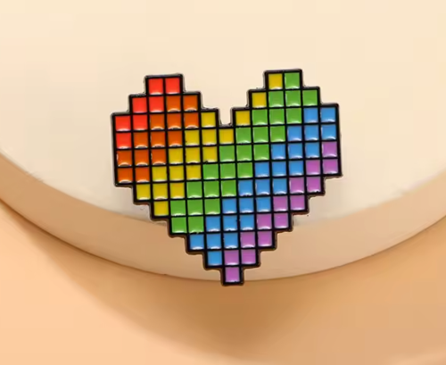 Pin "Cartoon - Regenbogenherz"