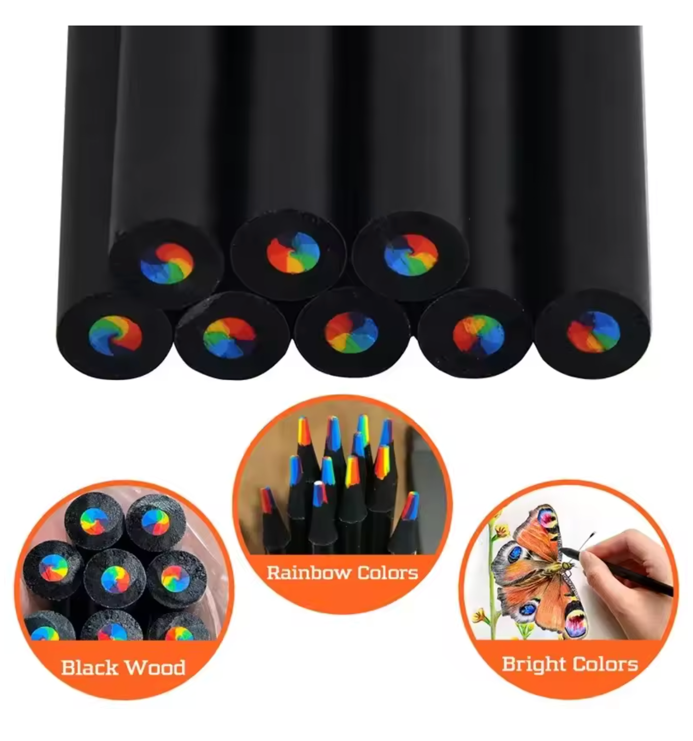Rainbow colouring pencil 1 set of 4 colouring pencils