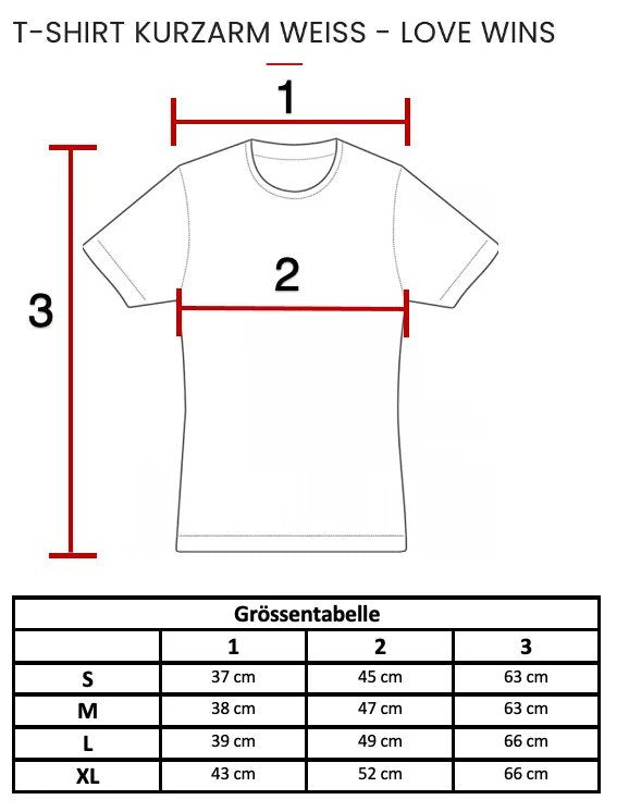 T-shirt manches courtes blanc - LOVE WINS