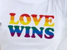 T-shirt manches courtes blanc - LOVE WINS
